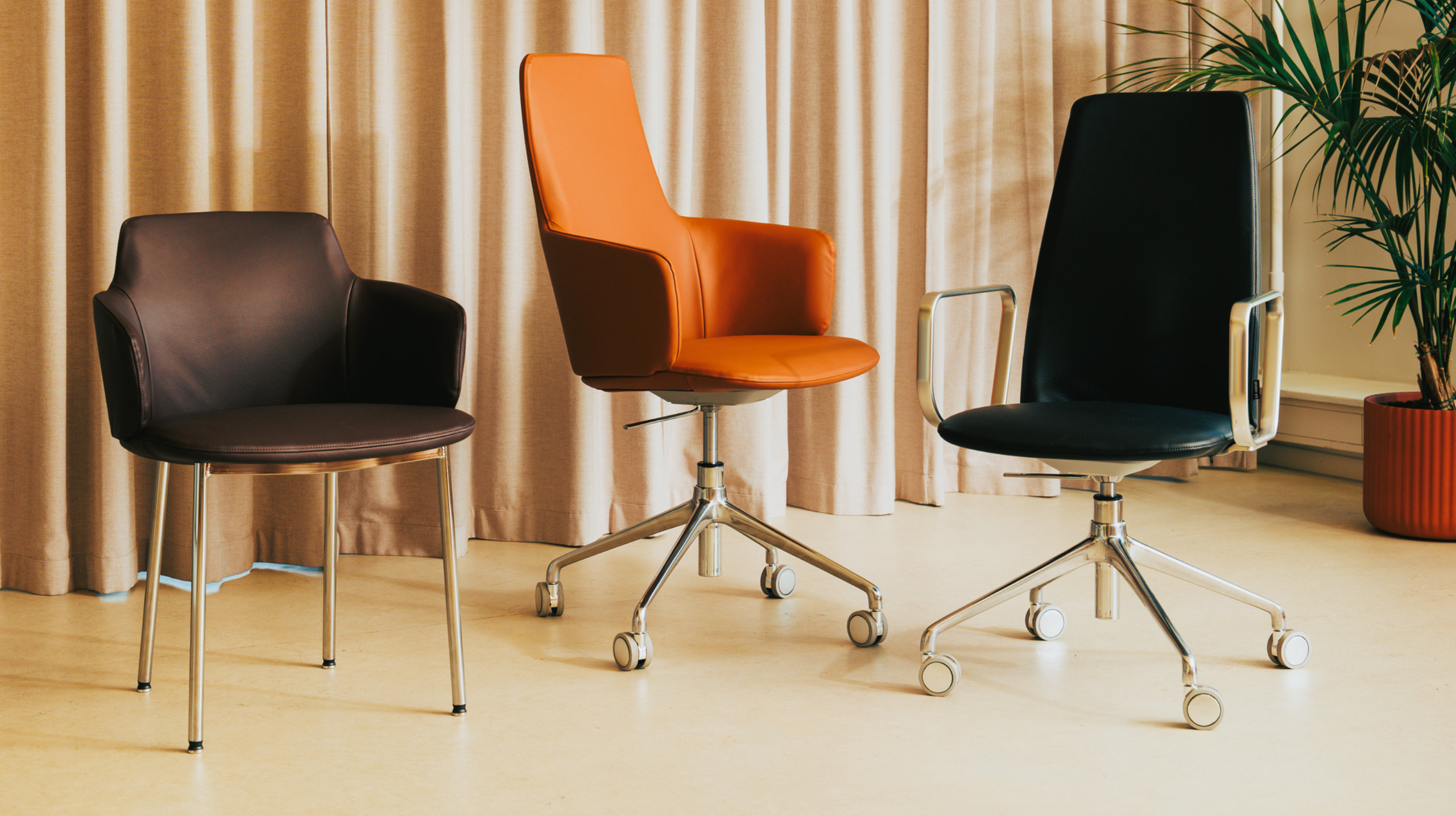LK Hjelle Ada chair in Norwegian leather Elmo Nordic